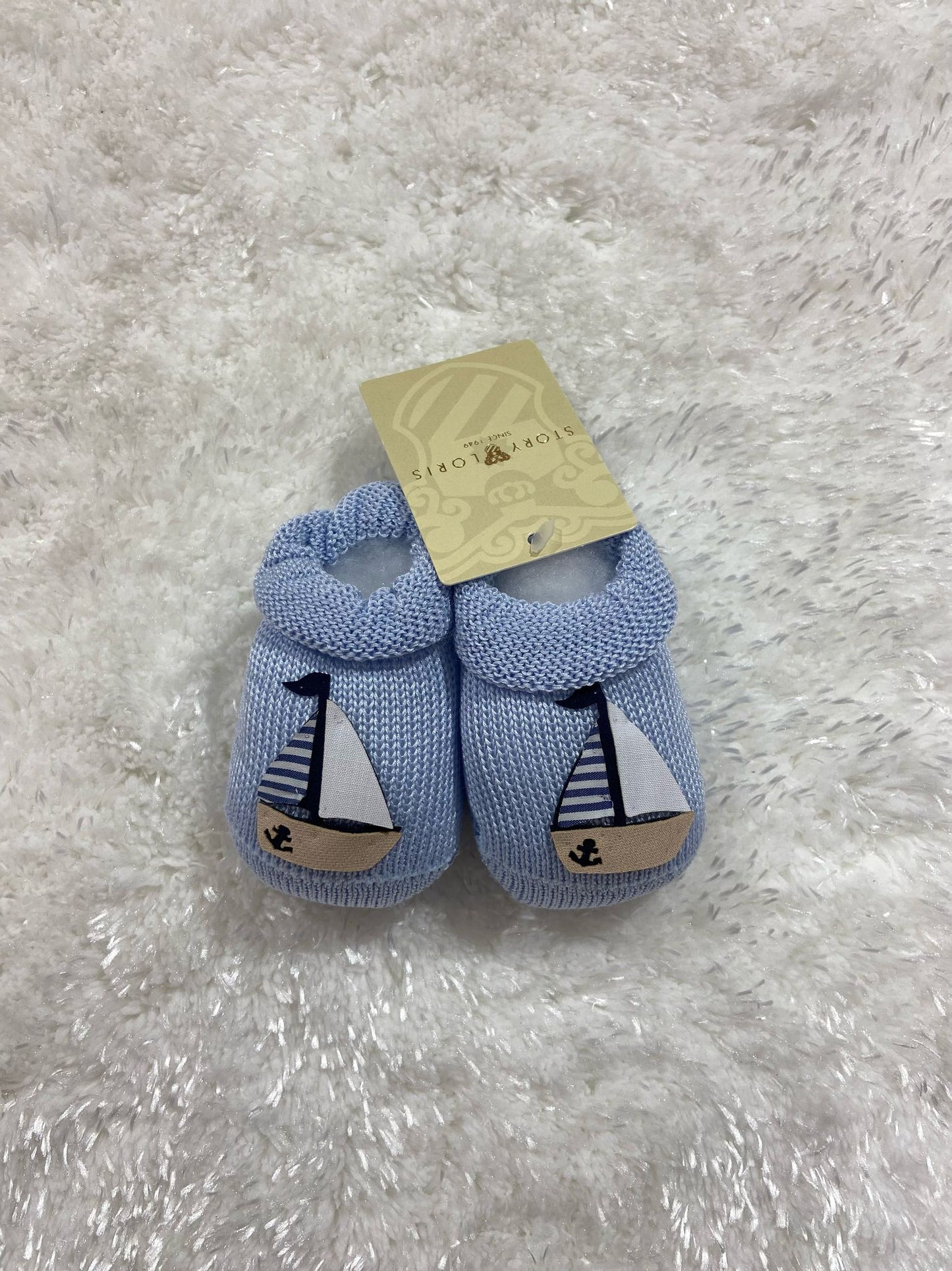 Scarpina di cotone Azzurra