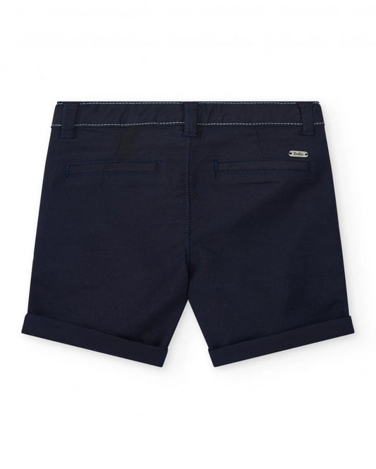 Bermuda blu navy per bambino con risvolto Tuc tuc