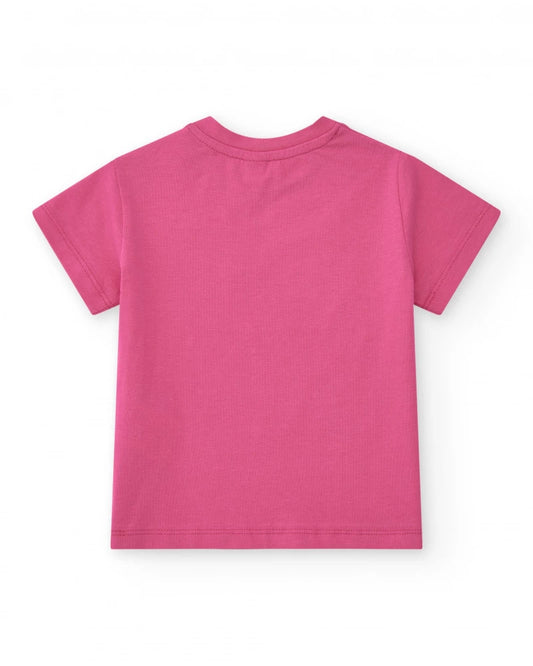 T-shirt per bambina rosa con scritta "THIS IS MY WILD SIDE"
