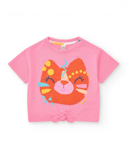 Completo bambina con due t-shirt e pantaloncini stampati Tuc tuc